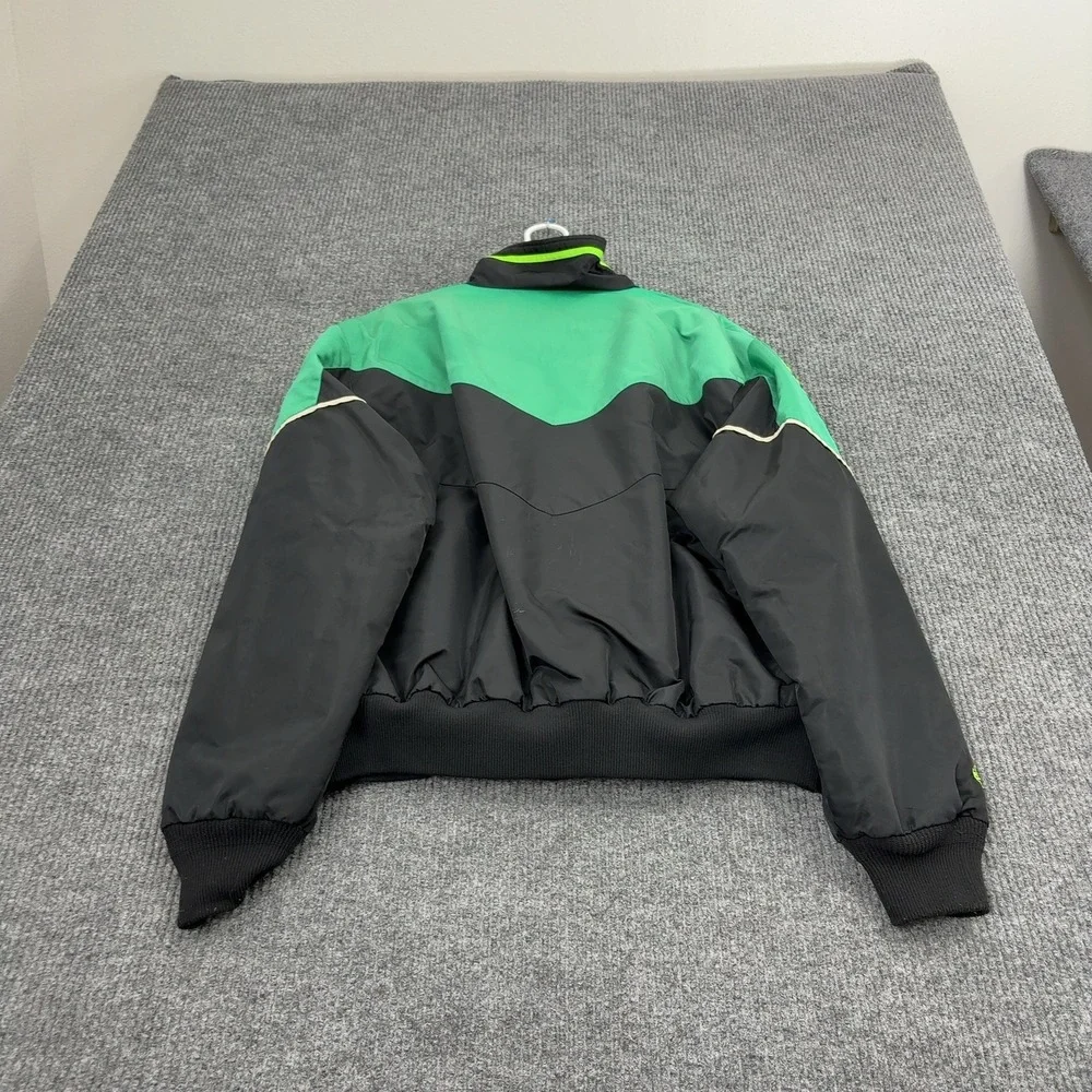 Vintage Arctic Cat Jacket Mens L Black Green Thinsulate Mock Neck Snowmobile Ski